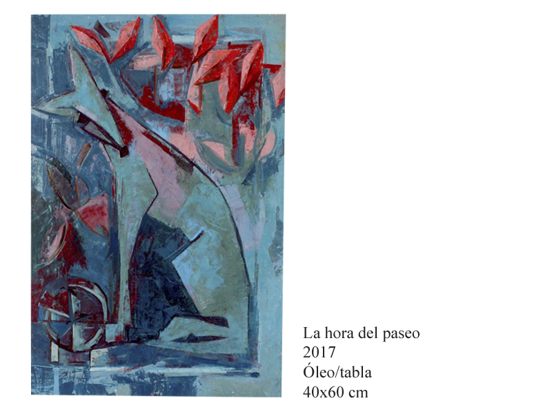 La hora del paseo 2017 Ã“leo/tabla 40x60 cm